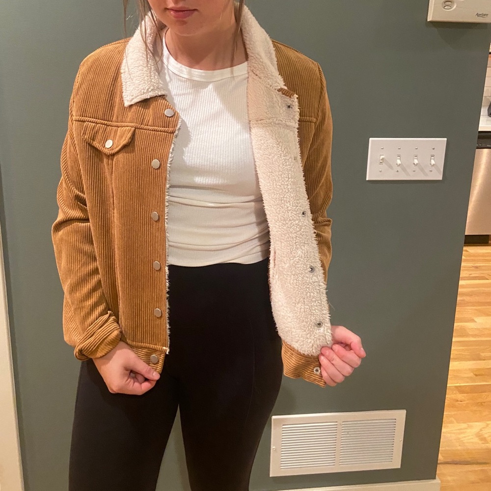 Tan Corduroy Insulated Jacket